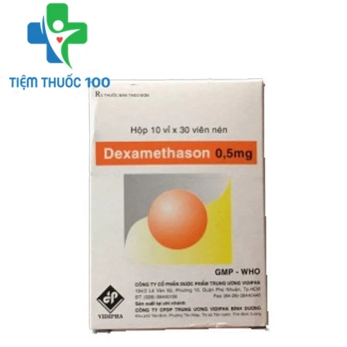 Dexamethason 0.5mg Vidipha - Thuốc điều trị nhiễm khuẩn hiệu quả 