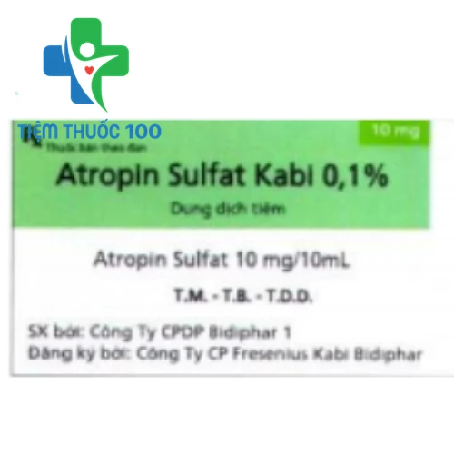 Atropin sulfat kabi 0,1% - Thuốc ức chế tác dụng của hệ thần kinh