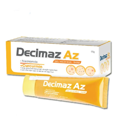 Decimaz Az - Gel hỗ trợ điều trị mụn và sẹo thâm do mụn