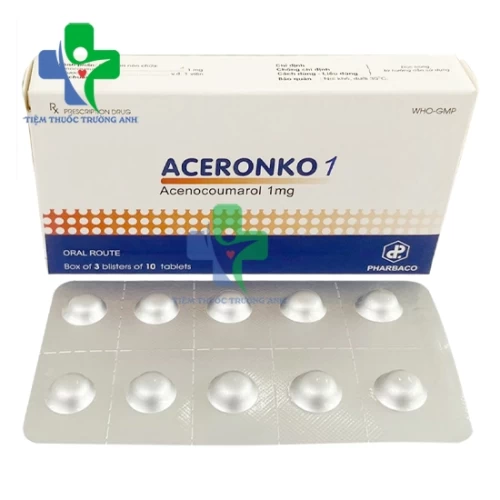 Aceronko 1 Pharbaco - Thuốc điều trị tắc huyết khối tĩnh mạch
