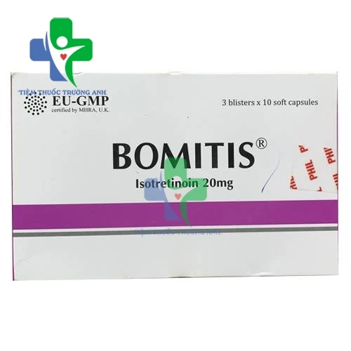 Bomitis 20mg - Thuốc điều trị mụn trứng cá nặng hiệu quả của Phil Inter Pharma