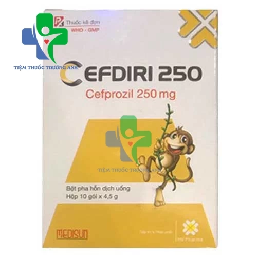 Cefdiri 250 Medisun - Thuốc điều trị nhiễm khuẩn của Việt Nam