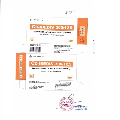Co-IBEDIS 300/12.5 - Thuốc điều trị tăng huyết áp của Pymepharco hiệu quả
