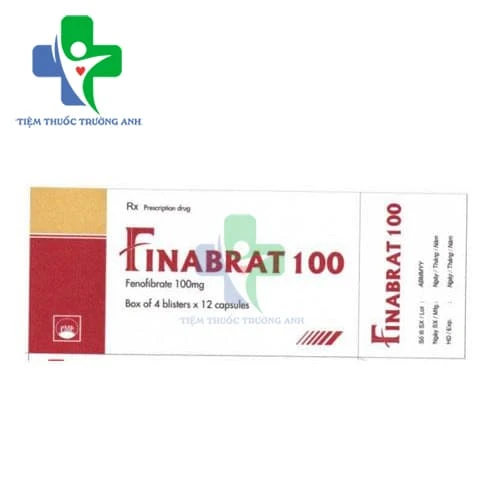 Finabrat 100 Pymepharco - Thuốc điều trị tăng cholesterol máu