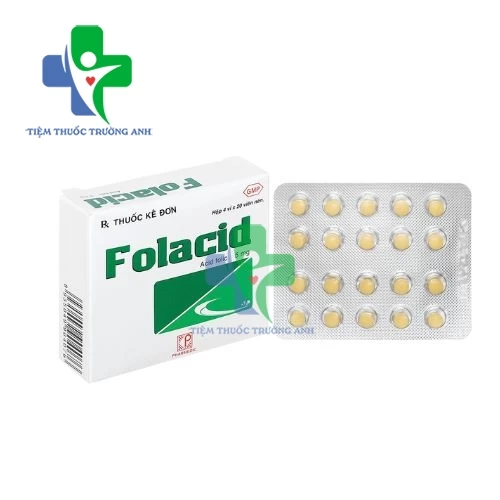 Folacid 5mg Pharmedic - Điều trị triệu chứng do thiếu acid folic