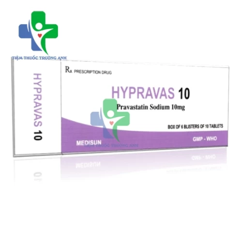 Hypravas 10 Medisun - Điều trị hiệu quả tình trạng tăng cholesterol máu