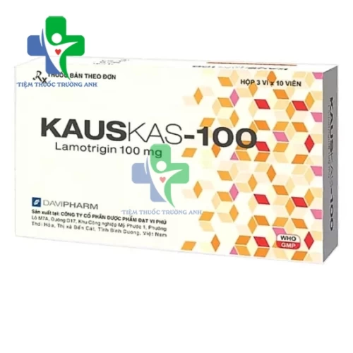 Kauskas-100 Davipharm - Thuốc điều trị động kinh