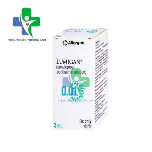 Lumigan 0,01% Allergan - Thuốc điều trị Glaucoma góc mở