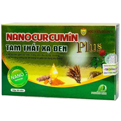 Viên Uống Dạ Dày Nanocurcumin Tam Thất Xạ Đen Plus Học Viện Quân Y 30 Viên