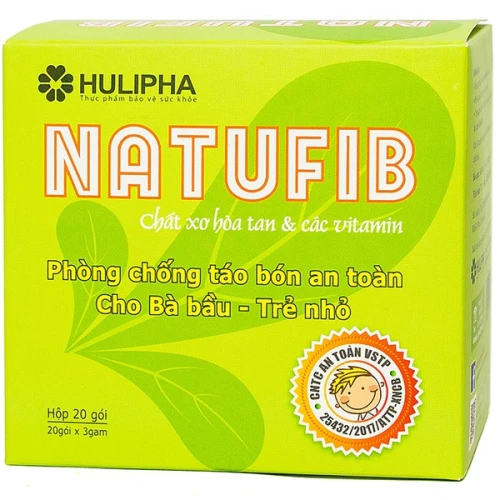 Viên Uống Phòng Chống Táo Bón Natufib Hulipha 20 Gói