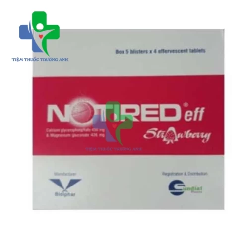 Notired Eff Strawberry Bidiphar - Điều trị suy nhược chức năng chuyển hóa