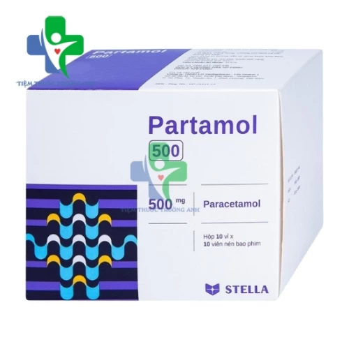 Thuốc Partamol 500mg (Hộp 4 vỉ x 4 viên)