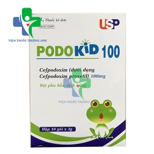 Podokid 100 - Thuốc điều trị bệnh nhiễm khuẩn nhẹ của US Pharma USA