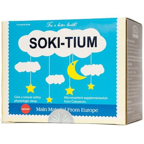 Soki-Tium 12 Gói - Bột Hòa Tan Giúp Trẻ Ngủ Ngon