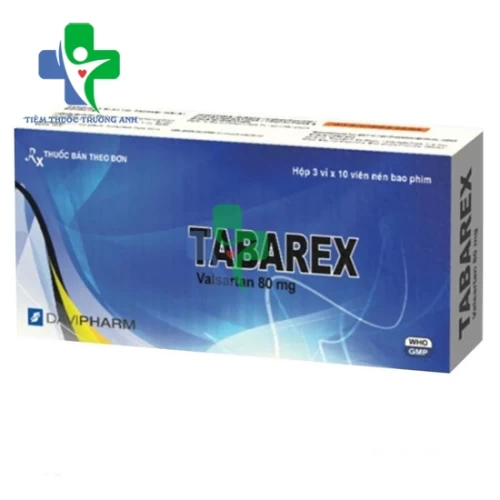 Tabarex 80mg Davipharm - Thuốc điều trị tăng huyết áp