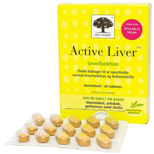 Viên uống tăng cường chức năng gan Active Liver New Nordic 30 Viên