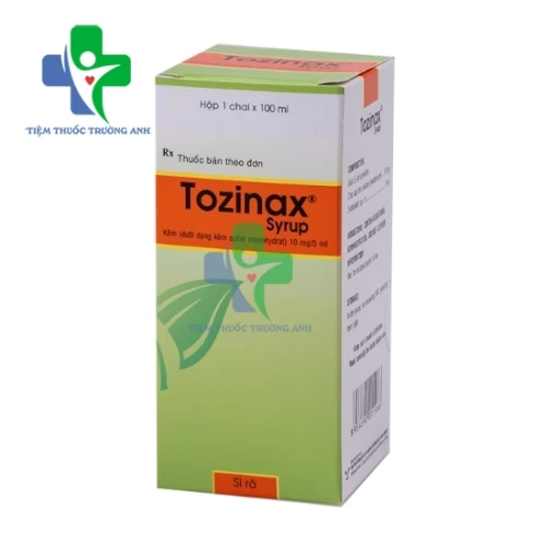 Tozinax syrup 10mg/5ml 100ml Bidiphar - Hỗ trợ điều trị cho người đang bị thiếu kém