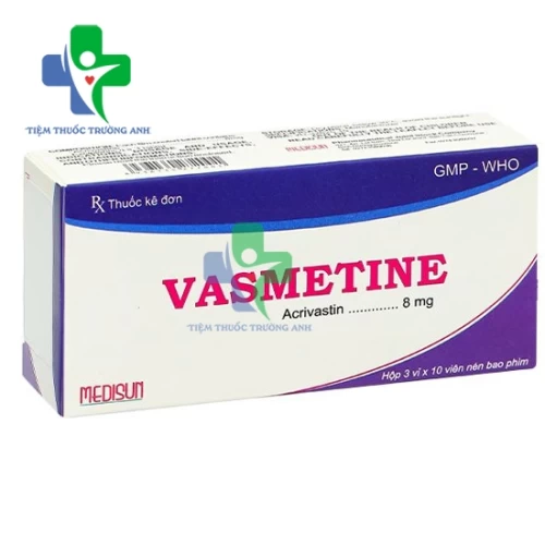 Vasmetine 8mg - Thuốc kháng sinh điều trị viêm mũi dị ứng và mề đay 