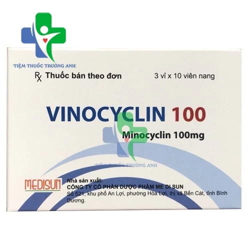 Vinocyclin 100 - Thuốc điều trị bệnh nhiễm trùng