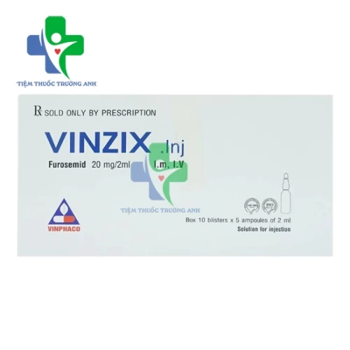 Vinzix Inj.20mg/2ml - Thuốc lợi tiểu hiệu quả