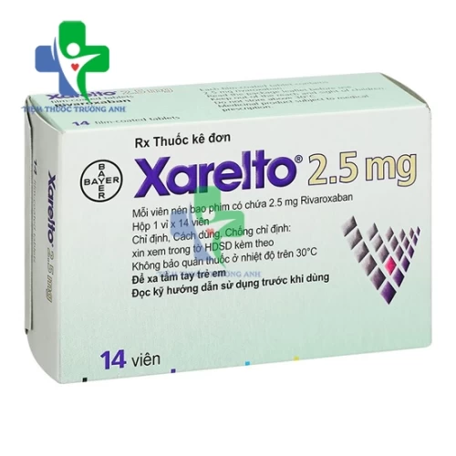 Xarelto 2,5mg Bayer - Thuốc phòng ngừa thuyên tắc huyết khối tĩnh mạch
