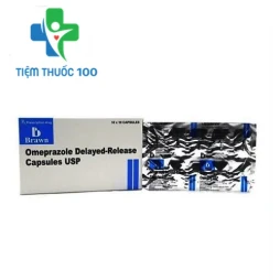 Omeprazol 20mg Brawn - Thuốc điều trị viêm loét dạ dày, tá tràng của Ấn Độ