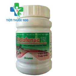 Diclofenac 75mg (lọ 100 viên) Vacopharm - Thuốc giảm đau viêm khớp, thấp khớp (10 lọ)