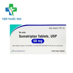 Sumatriptan Tablets,USP 50mg - Thuốc điều trị đau nửa đầu hiệu quả của Ấn Độ