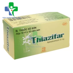Thiazifar 25mg Pharmedic - Điều trị cao huyết áp, phù do suy tim