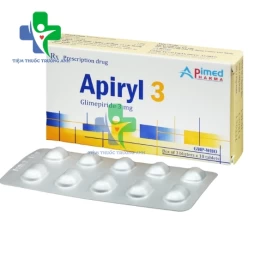 Apiryl 3 Apimed - Điều trị đái tháo đường tuýp 2