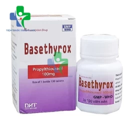 Basethyrox 100mg Hataphar - Điều trị tăng năng tuyến giáp