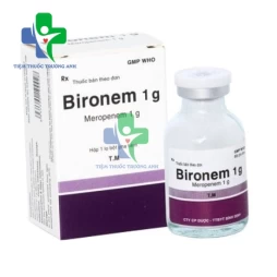 Bironem 1g Bidiphar - Điều trị nhiễm khuẩn gây ra bởi các vi khuẩn nhạy cảm