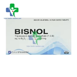 Bisnol 120mg Davipharm - Điều trị loét dạ dày và tá tràng