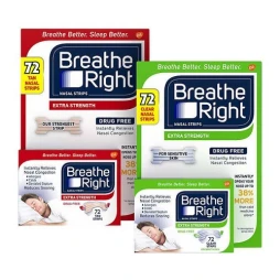 Breathe Right - Miếng Dán Chống Nghẹt Mũi, Giảm Chứng Ngủ Ngáy 