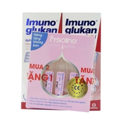 Combo 2 chai Siro tăng đề kháng Imunoglukan P4H Pleuran 120Ml - Tặng nước muối Fysoline