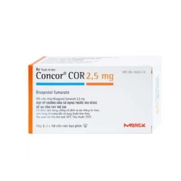 Thuốc Concor 2,5mg trị suy tim Hộp 3 vỉ x 10 viên nén