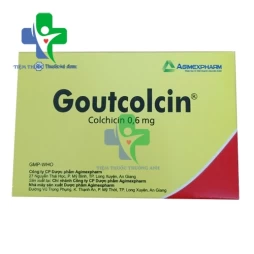 Goutcolcin 0,6mg Agimexpharm - Điều trị bệnh gút ở người lớn