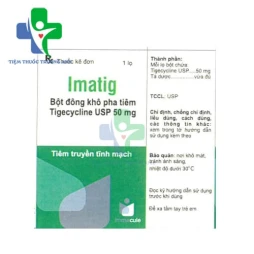 Imatig 50mg - Thuốc điều trị nhiễm khuẩn gây ra bởi các chủng vi khuẩn nhạy cảm