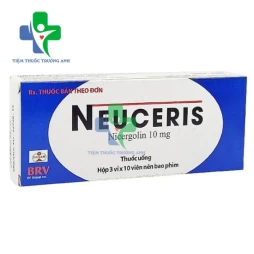Neuceris 10mg - Thuốc điều trị rối loạn chuyển hóa mạch máu não, sa sút trí tuệ