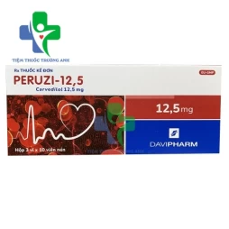 Peruzi 12,5 Davipharm - Điều trị tăng huyết áp, đau thắt ngực