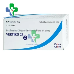 Vertiko 24 Zydus Cadila - Thuốc điều trị hội chứng Ménière