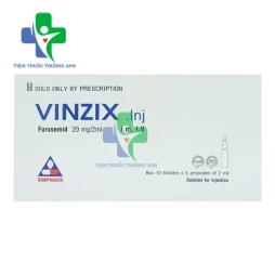 Vinzix Inj.20mg/2ml - Thuốc lợi tiểu hiệu quả