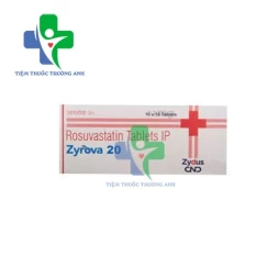 Zyrova 20 Zydus Cadila - Thuốc điều trị cholesterol cao trong máu